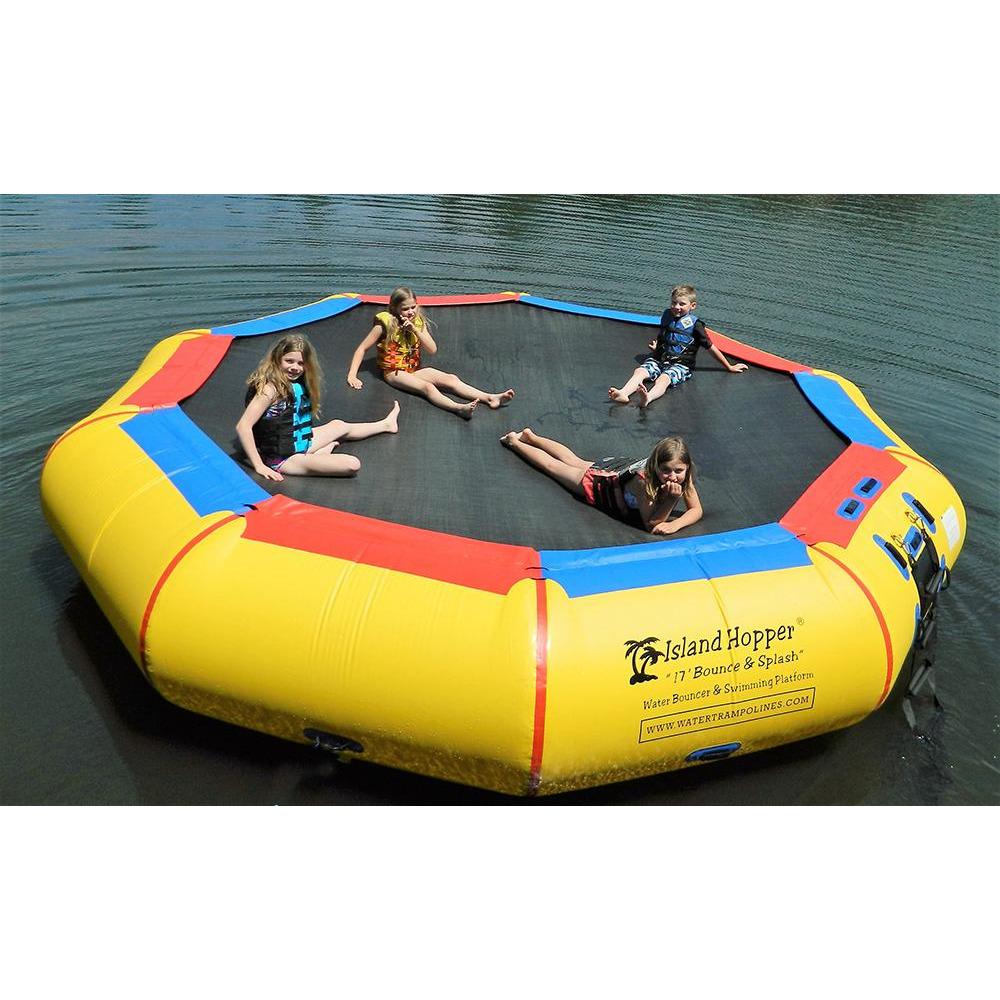 Water Bouncer - Island Hopper 17′ Bounce-N-Splash Padded Water Bouncer  17BNS