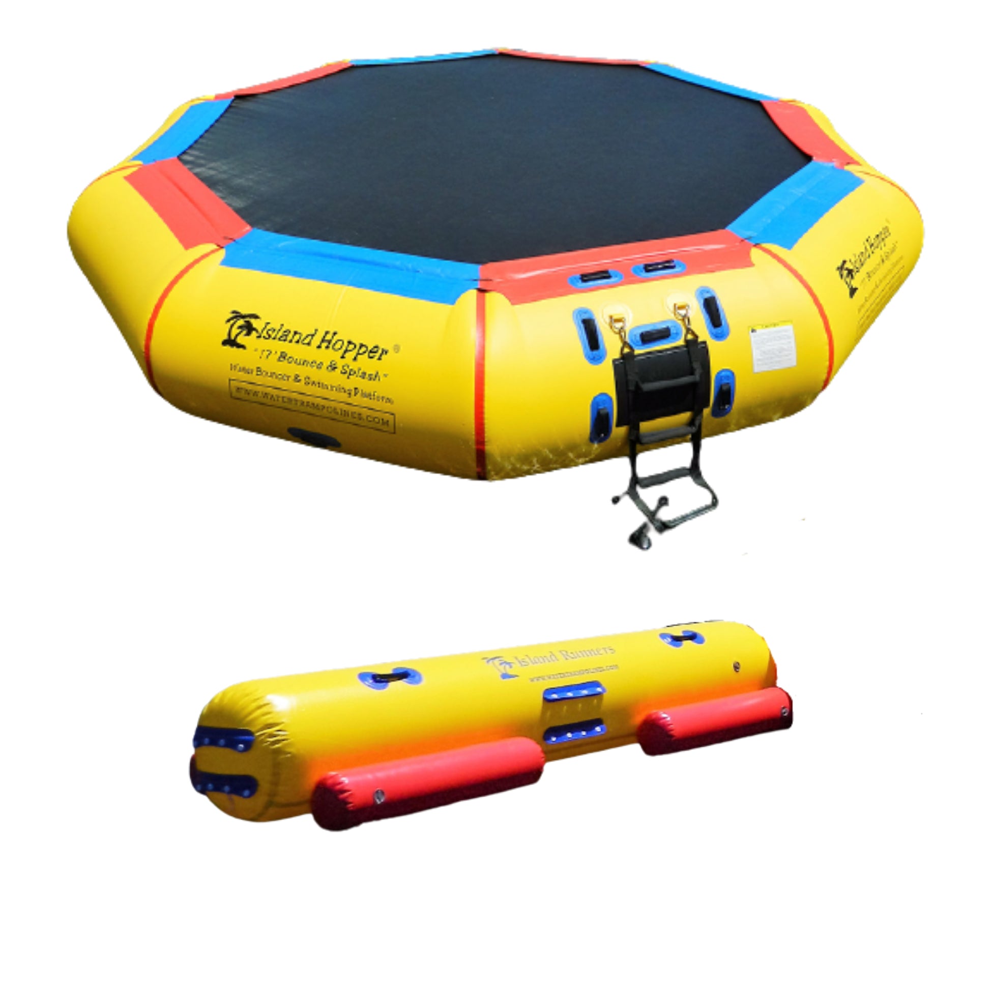 Water Bouncer - Island Hopper 17′ Bounce-N-Splash Padded Water Bouncer  17BNS