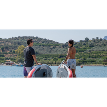 Load image into Gallery viewer, Inflatable Stand Up Paddleboard - Man and woman standing beside the Aqua Marina City Loop 10&#39;2&quot; Inflatable Stand Up Paddle Board 